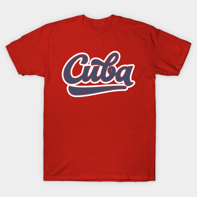 Cuba Swirl Typography T-Shirt by JunkyDotCom